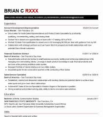 Applying to bank of america. Account Development Representative Resume Example Company Name San Mateo California