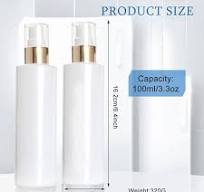 2Pcs 100ML/3.3 oz Empty Refillable Glass Lotion Bottles Pump Press Bottle  White Upscale Travel Cosmetic Container Dispenser for Foundation Essential  ...