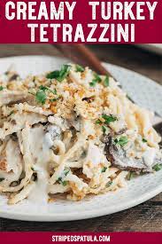 Creamy Turkey Tetrazzini Recipe Turkey Tetrazzini Leftover Turkey Recipes Turkey Recipes