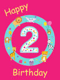 Here are two birthday wishes for a granddaughter turning 13. Fun Animals Happy 2nd Birthday Card Birthday Greeting Cards By Davia