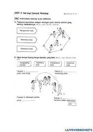 Bagian anggota badan yang dapat dijadikan sasaran serangan dalam pertandingan olahraga beladiri. Pendidikan Jasamani Tahun3 Worksheet
