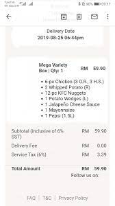 Chicken fillet 65g + 65g chiken nuggets (5 chiken nuggets) weight: Kfc Make You Sick Get Help Now