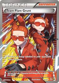I am following shotgunnova's faq and have reached the optional point in daguerreo to choose between getting the flare card or meteor card by agreeing or disagreeing with the item clerk. Team Flare Grunt Generations Gen 73a Pkmncards