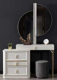 We did not find results for: Casa Padrino Luxury Bedroom Dressing Table Set White Gold Gray 1 Make Up Table With Mirror 1 Stool Luxury Bedroom Furniture