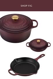 New Calm Fig Creuset Cookware Set Fig