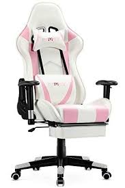 Ficmax Girl Gaming Chair Ergonomic Massage Gaming Computer Chair With Footrest Reclining Home Office Chair Racing Sty Gaming Desk Chair Gamer Chair Gaming Desk