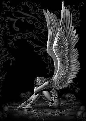 GOTHIC ANGEL WINGS - QUALITY CANVAS ART PRINT- Poster 24x18" | eBay