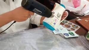 الورق المائي الطباعة على البلاستيك ترامس الشاي والقهوة الشموع Handmade Evil Eye Sewing Stitches Arts And Crafts