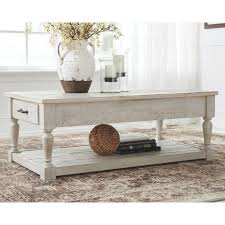 Theron Solid Wood End Table With Storage Coffee Table Whitewash Coffee Table Coffee Table With Storage