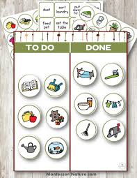 Daily Editable Practical Life Chore Chart Chore Chart For
