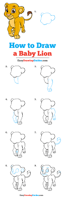 How To Draw A Baby Lion Tekenen Disney