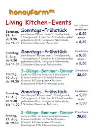 July to august see also: Living Kitchen Events Fur Juli Und Anfang August Honeyfarm Naturlich Leben Und Geniessen