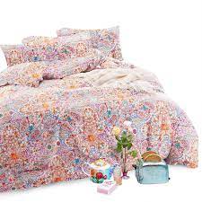 Boho duvet cover and pillowcases. Bohemian Quilt Cover Set By Wake In Cloud 100 Cotton Doona Cover Bedding Boho Chic Mandala Printed 3pcs King Size Amazon Com Au Home
