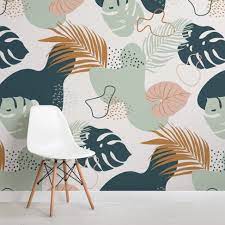 Green Tropical Leaf Pattern Wallpaper Mural Hovia In 2021 Mural Wallpaper Pattern Wallpaper Wall Murals Diy