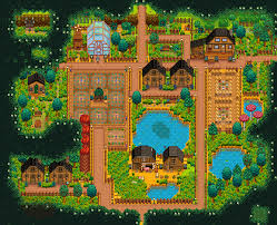 So far all i have is this (which i like aesthetically regardless of farm map) image concernedape tweeted out a while ago. Forest Farm Layouts Stardewvalley