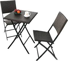 But compact outdoor furniture pieces aren't limited to just small spaces. Garden Patio Garden Balcony 2 Seater Rattan Bistro Set Small Outdoor Patio Dining 3pc Set Gronn Com Br