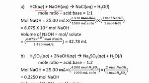 The molarity of a sodium hydroxide solution can be determined by dividing the amount of sodium hydroxide (in moles) present by the number of liters of the overall solution. Solved Calculate The Concentration In Molarity