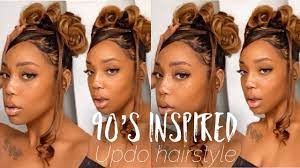 African ladies who have natural hair can try plenty of options and look absolutely unique. 90 S Inspired Updo 90s Hairstyle Youtube