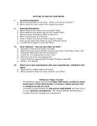 To find out that, read the following tips on reflection paper outline and format. Doc Outline Of Reflection Paper Tom Moraleja Academia Edu