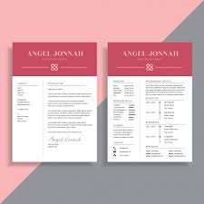 Premium Vector Professional 2 Page Resume Cv Template Design