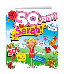 Verjaardagskaart Sarah Cartoon Partywinkel Be