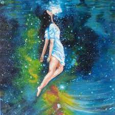لوحة نجمة الماء من اعمالي رسم بالاكرليك 2015 the water star acrylic painting 2015 art painting