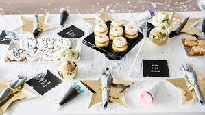 An array of champagne cocktails and all kinds of fancy finger foods for your giddy guests before you. A Dazzling New Year S Eve Disco Party Martha Stewart