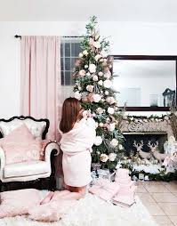 Pink Christmas Tree Decoration Christmas Blush Pink Living Room Pretty Pink Pink Christmas Tree Decorations Pink Christmas Tree Pink Christmas