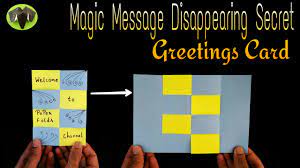 Make someone happy with a secret message card. How To Make An Easy Magic Message Disappearing Secret Greetings Card Paper Craft Tutorial Card Tutorial Card Magic Tricks Card Tricks