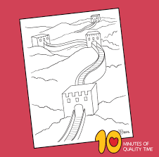 The great wall of china is now a favorite tourist attraction. Great Wall Of China Coloring Page 10 Minutes Of Quality Time