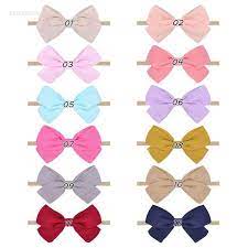 12 Pcs Baby Girls Nylon Headbands Newborn Infant Toddler Hairbands Soft Headwrap Shopee Brasil