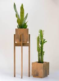 Mid Century Modern Plant Stand With Pot Large Planter With Mid Century Modern Plant Stand House Plants Decor Modern Plant Stand