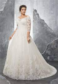 A Line Sweetheart Three Quarter Sleeve Tulle Lace Plus Size Wedding Dress Plus Size Wedding Dresses With Sleeves Stylish Wedding Dresses Wedding Dress Styles