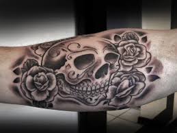 Mexican tattoo on arm for women. 43 Mexican Gangster Skull Tattoos