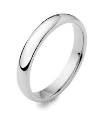 Women S 18ct White Gold 3mm D Shape Wedding Band Ring 3 Grams Wedding Ring Uk Platinum Wedding Rings Wedding Ring Bands