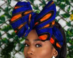 African Headwrap, African Print Headwrap, Natural Hair Accessories, Hair  Wraps, Red Ankara Headscarf, Head Ties, African Headband