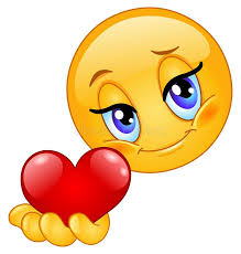 Ilustración acerca Emoticon amarillo adorable que da el corazón ...