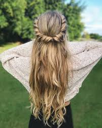 When you think of half up half down hairstyles, you instantly think of messy buns or top knots, or generally, barely up hair, right? Hugedomains Com Easy Hairstyles For Long Hair Hair Styles Hair