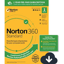 Norton 360 Standard 1 Year Subscription 1 Device Pc Mac Digital Download