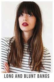 30 Incredible Hairstyles For Thin Hair Long And Blunt Bangs Belliabox Long Hair Styles Long Hair With Bangs Hair Styles