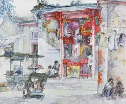 Tan Choonghee Chinese Temple 1987 Mutualart Find more watercolor temple graphics at getdrawings.com. chinese temple 1987 mutualart
