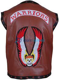 Contact the warriors movie apparel on messenger. The Warriors Movie Brown Leather Vest Right Jackets