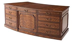 Beautiful executive desk in dark oak. Curved Desk Luxury Furnishings