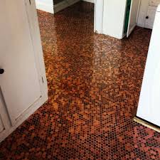 penny floor! #kitchenfloor #pennies
