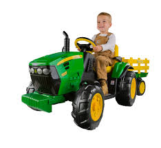 peg perego john deere ground force 12 volt tractor ride on walmart com