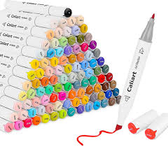 Details About Caliart 100 Colors Dual Tip Alcohol Based Art Markers Permanent Markers Twin