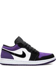 Nike Air Jordan 1 Low White Black Court Purple Jordan Air Jordan 1 Low Court Purple Farfetch In 2020 Jordan Shoes Girls Air Jordans Sneakers