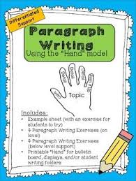 Paragraph Writing Using The Hand Model Paragraph Writing Elementary Writing Writing