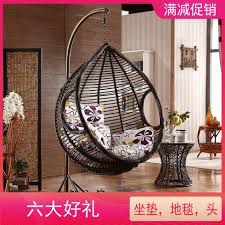 This beautiful double hanging basket chair lounger is made from environmentally friendly pe rattan material, which is also suitable for outdoor use. Rough Vine Basket Imitation Vine Single Double Hanging Chair Outdoor Swing Chair Balcony Cradle Interior Garden Casual Rocking Chair