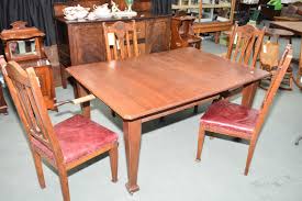 Search for mission style tables oak at directhit. Antique Quarter Cut Oak Mission Style 41 Square Dining Table With 17 Insert Leaf Marked Extension